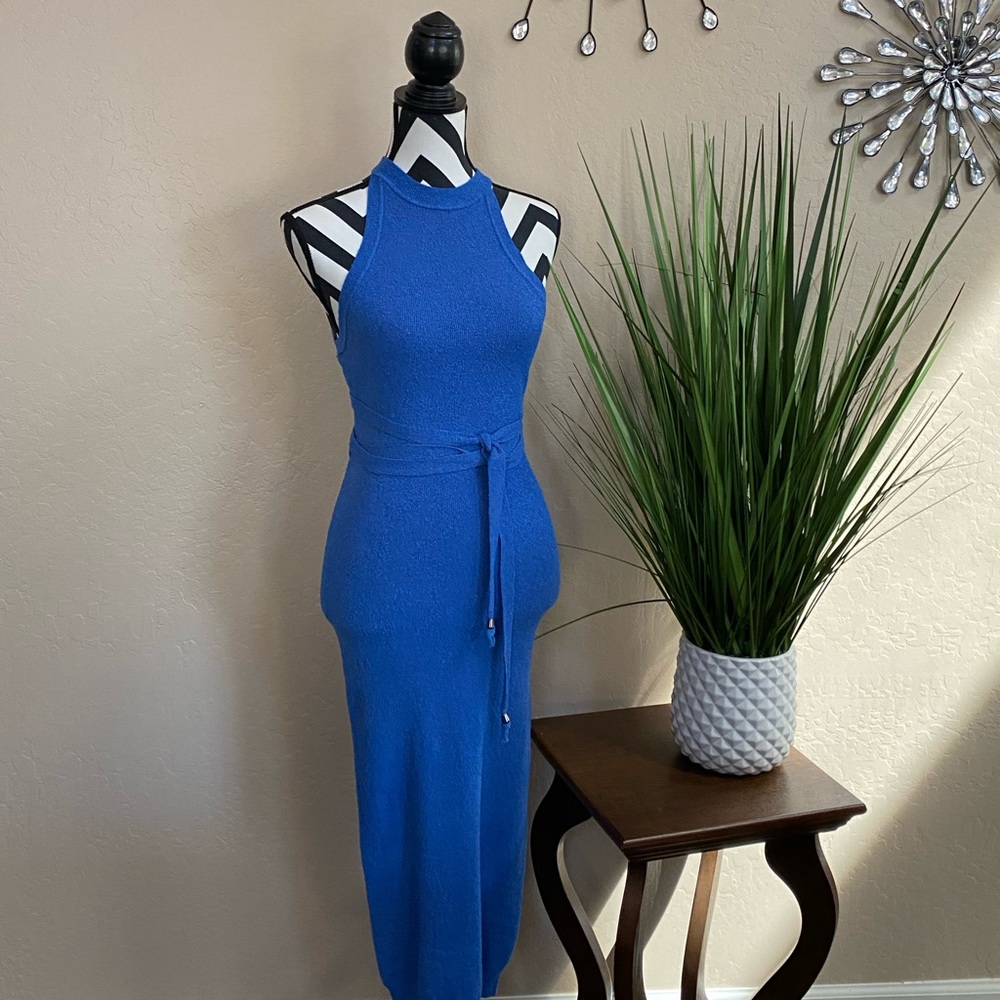 Classy 💙blue belted dress